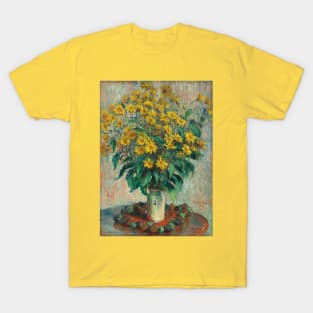 Jerusalem Artichoke Flowers by Claude Monet T-Shirt